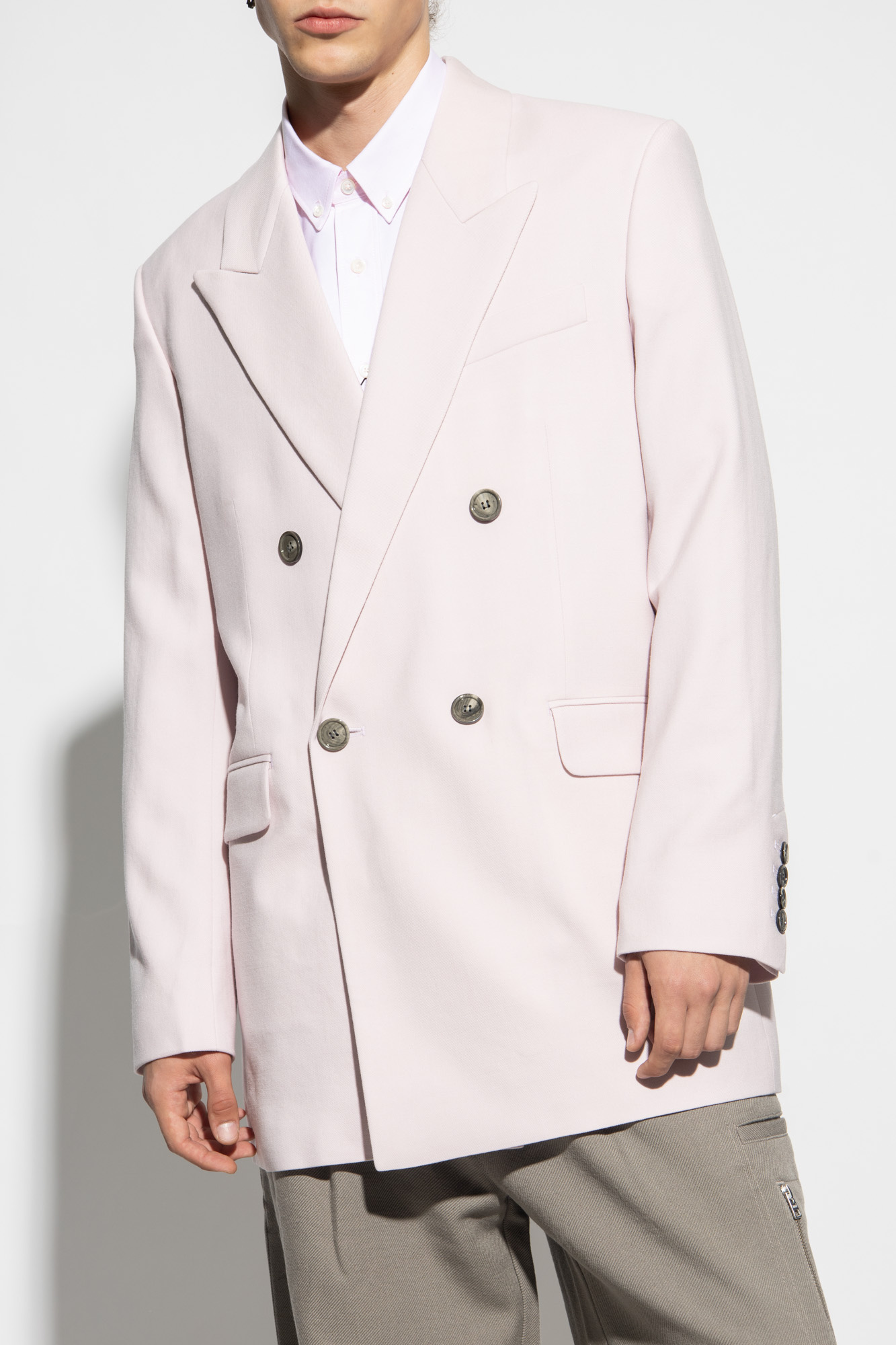 Pink double breasted blazer on sale mens